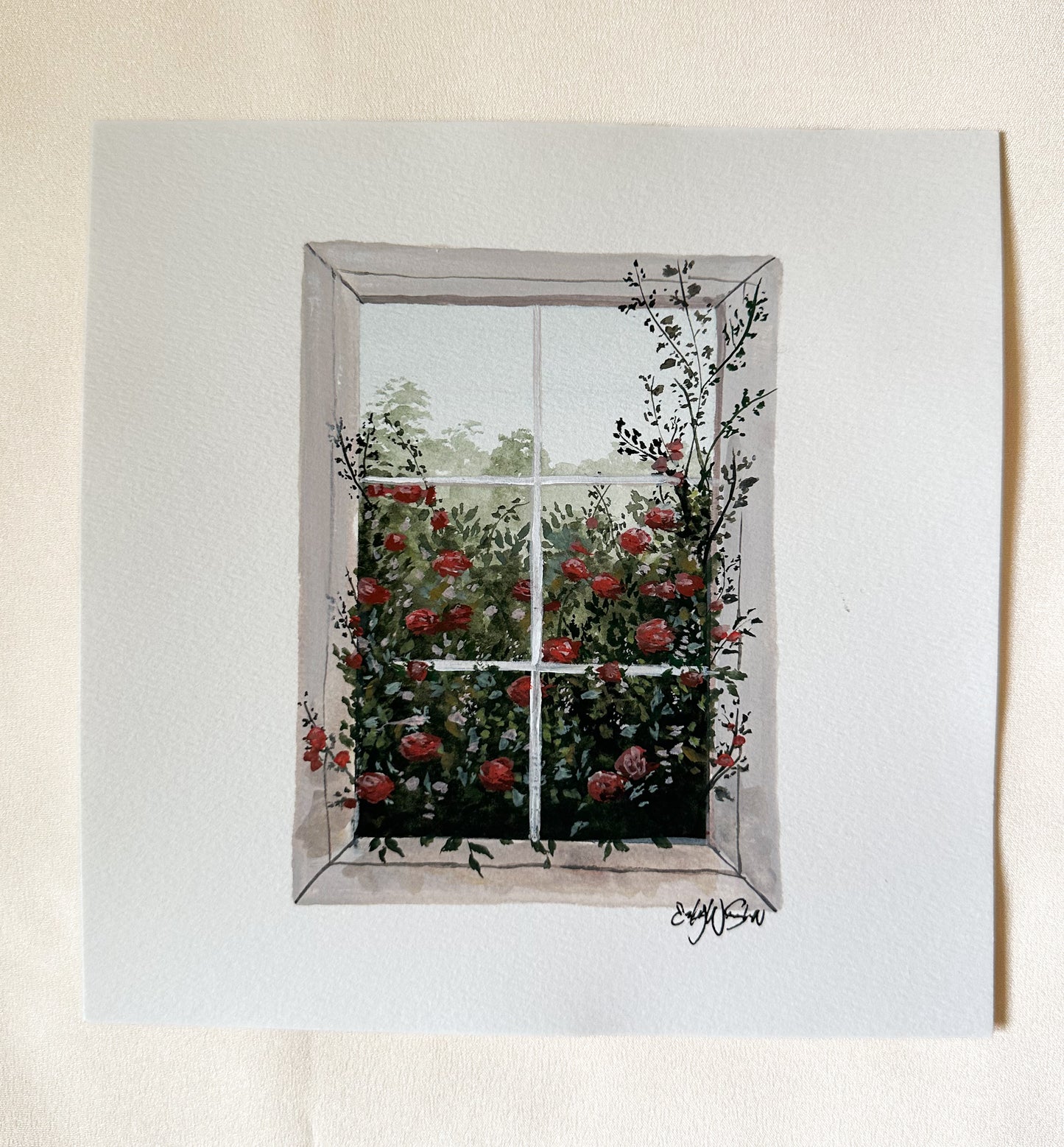 ORIGINAL Rosebush Window
