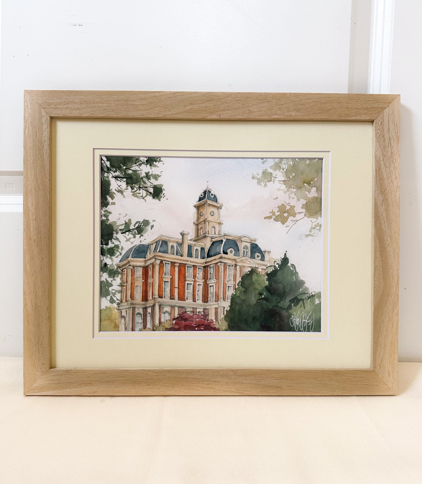 PRINT - Noblesville Courthouse Watercolor