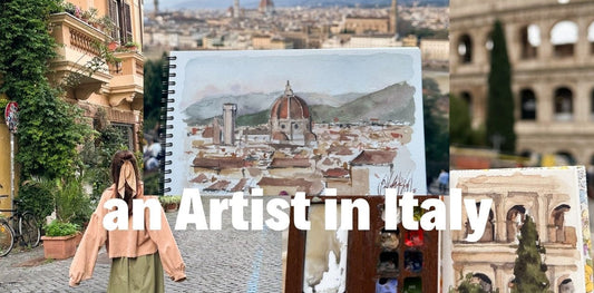 an artist painting in florence and rome italy