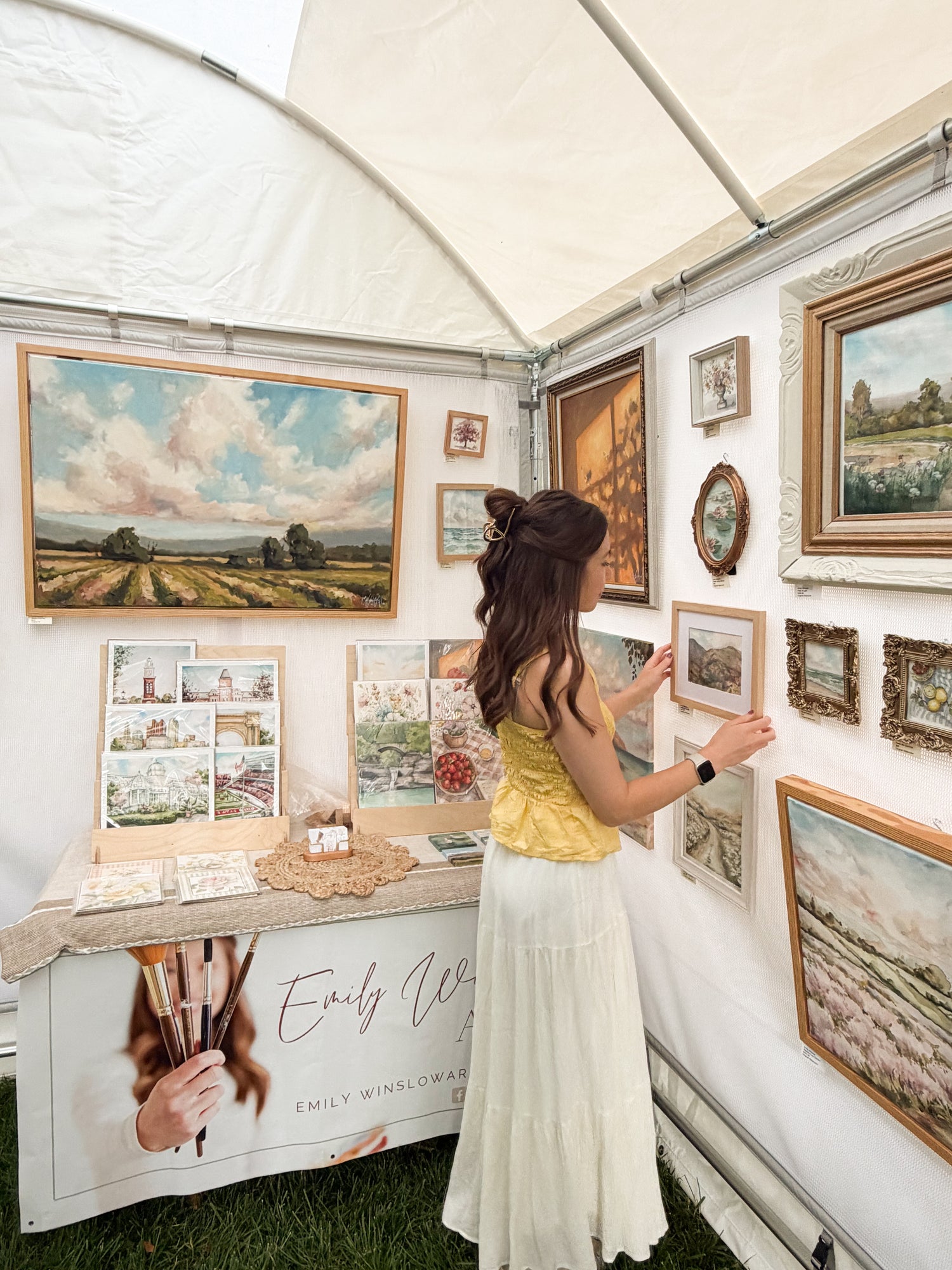 Emily Winslow at an art fair