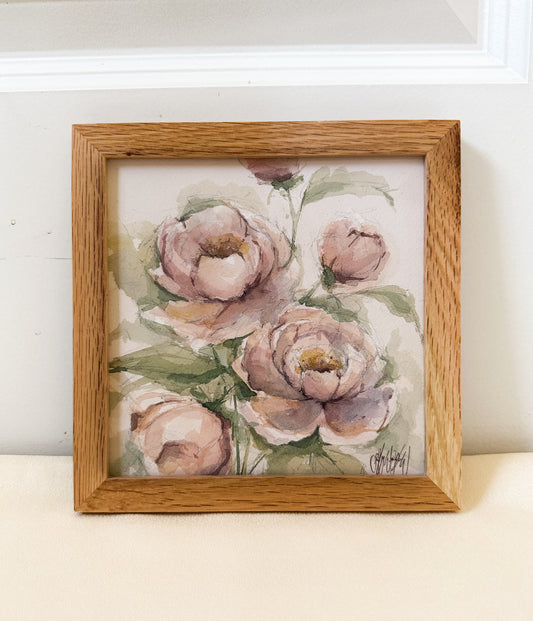 PRINT - Pink Peony Flower