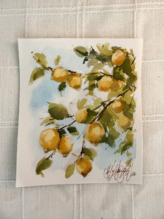 ORIGINAL Watercolor Lemon Tree