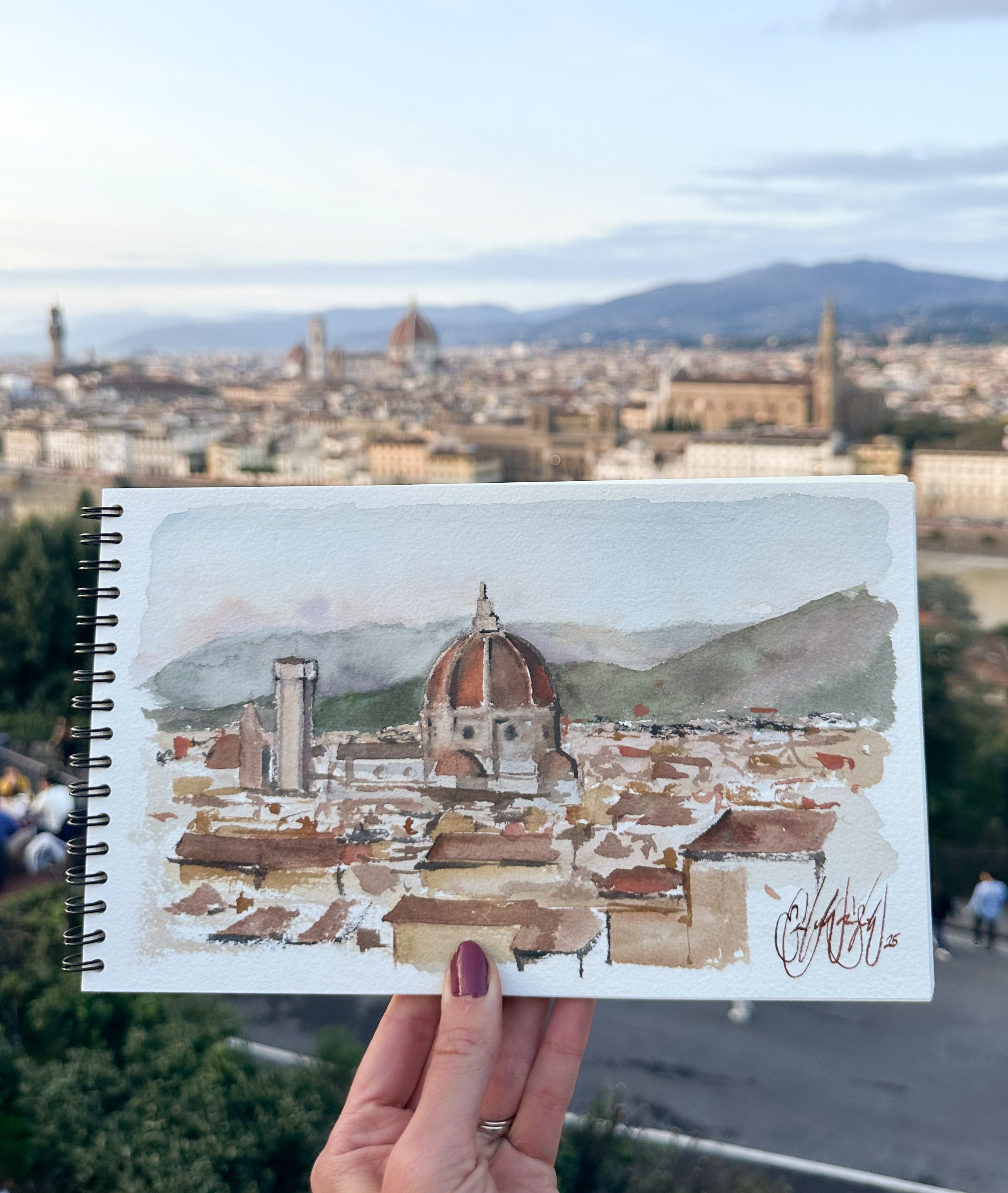 watercolor of Florence Italy by Emily Winslow