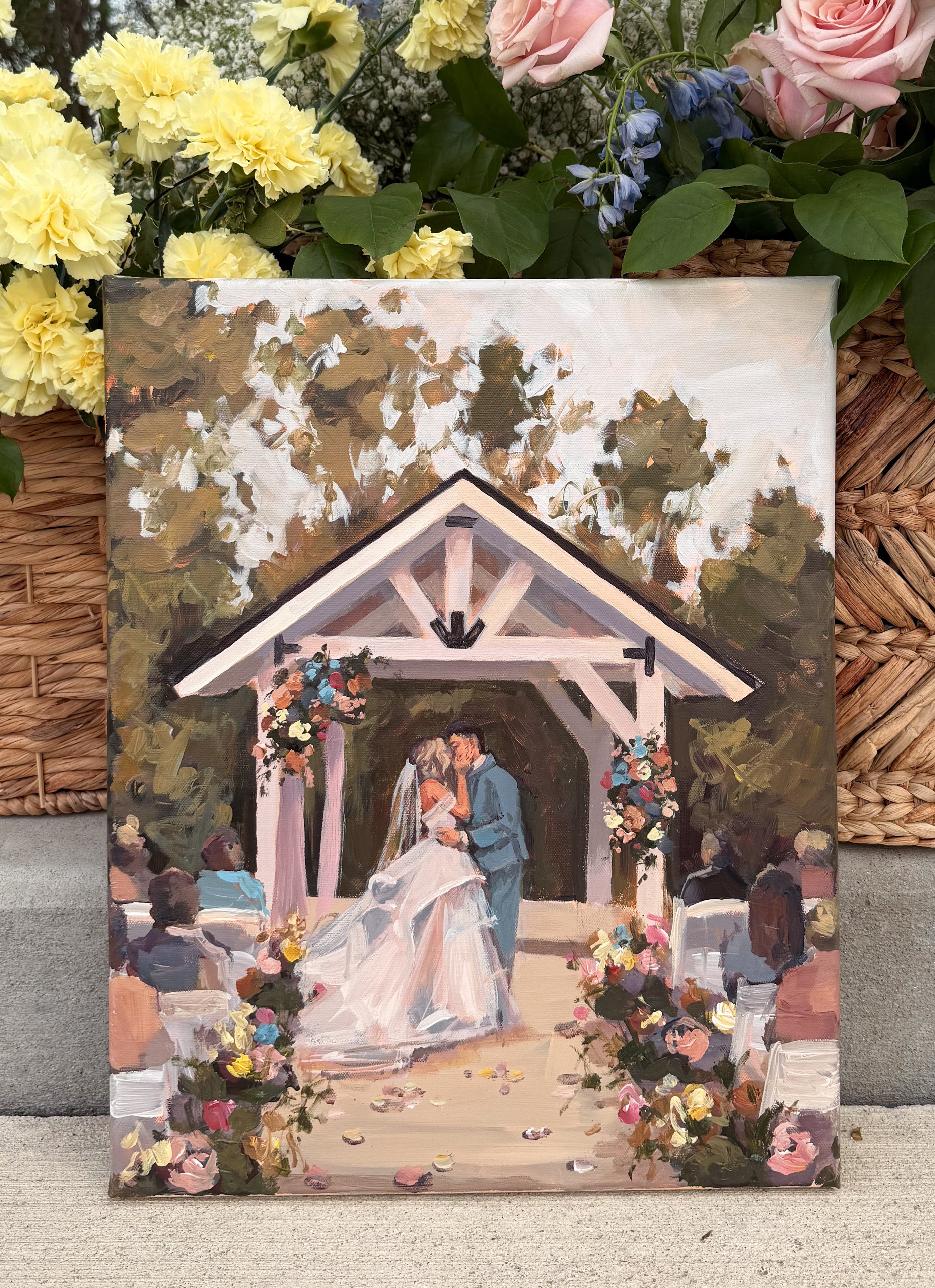 wedding painting of the sixpence in whitestown indiana by emily winslow