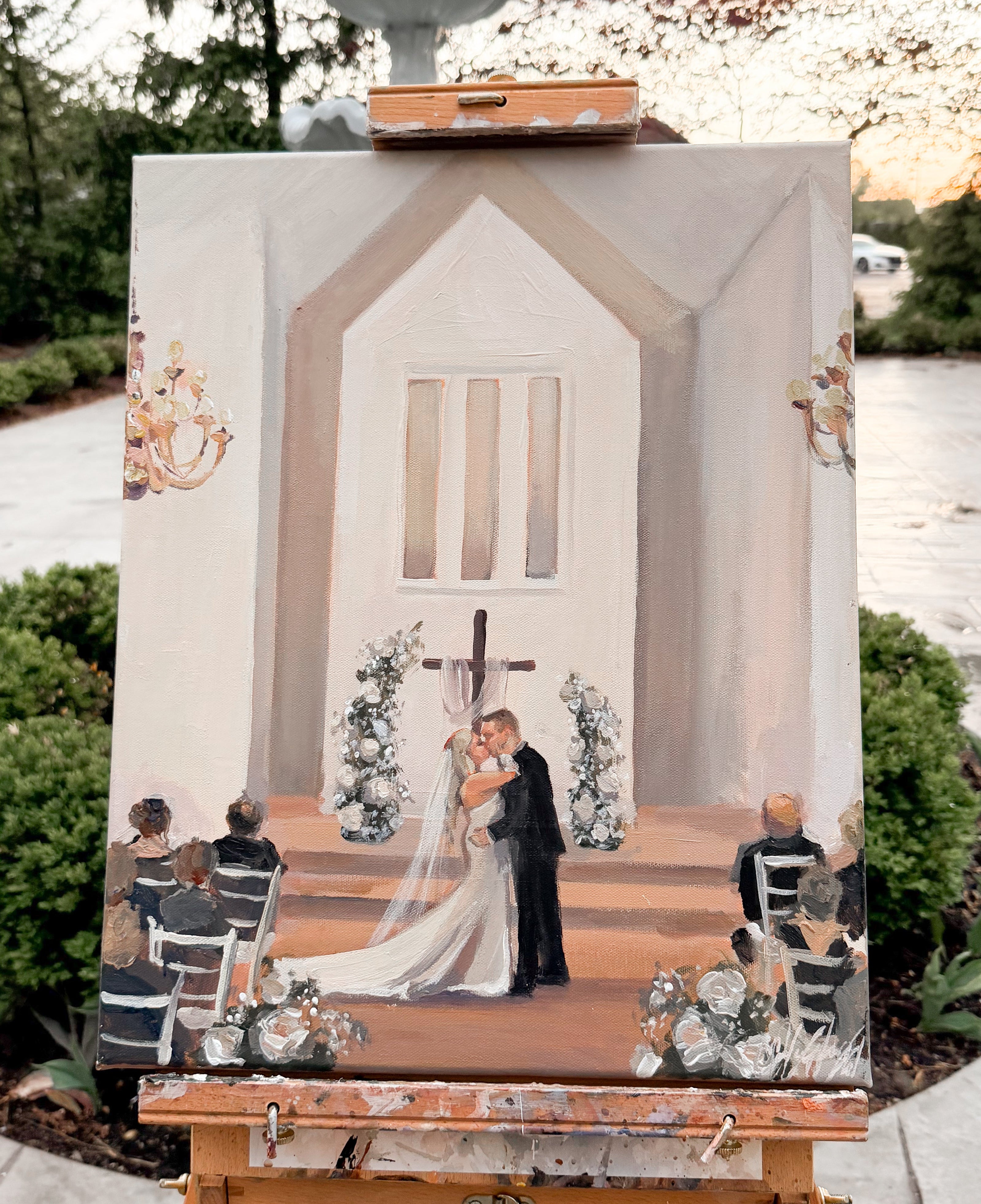 Wedding Painting at Rit Charles in carmel indiana